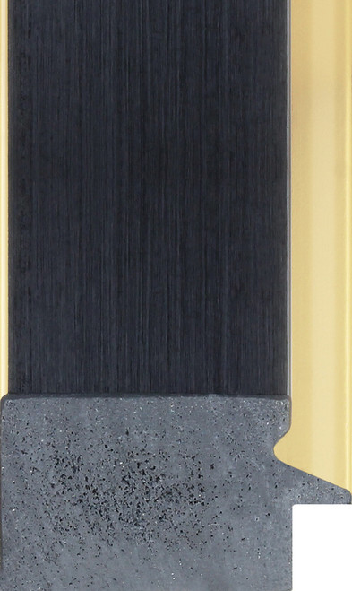 Paramount 53mm Brushed Black with Gloss Gold Slip Polcore Moulding