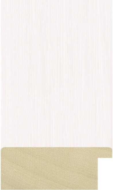 Flat 53mm White Woodgrain Wood Moulding