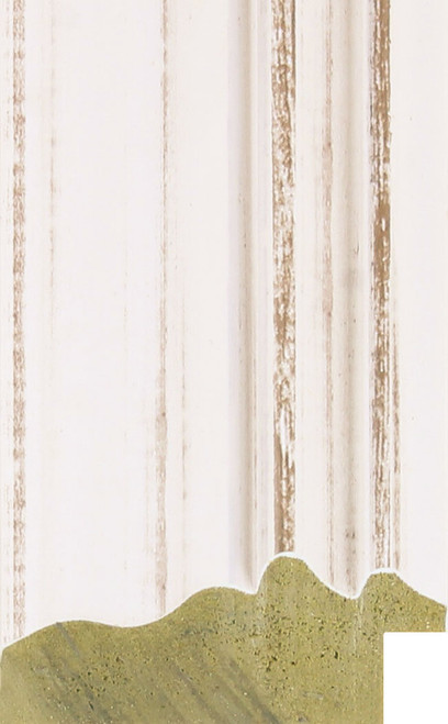 Vienna 55mm White with Walnut Distressing Polcore Moulding