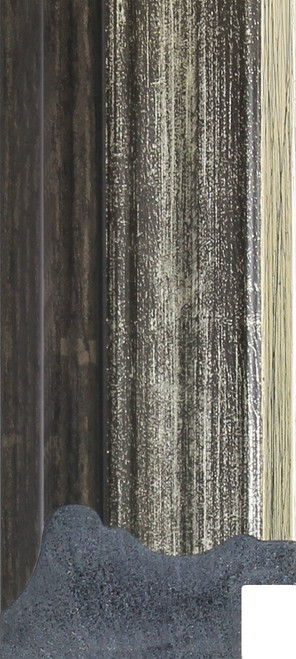 Contemporary Classics 40mm Distressed Gloss Silver Polcore Moulding