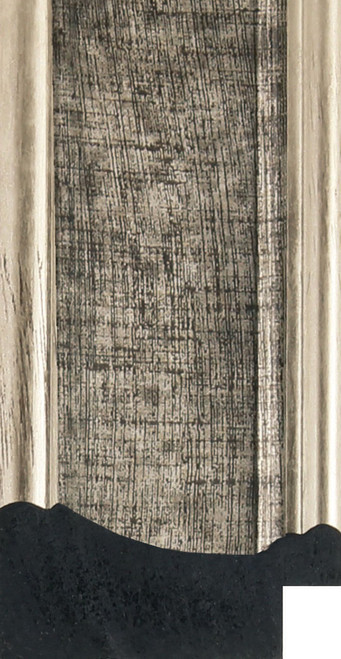 Gunmetal coloured frame moulding with crosshatch texture