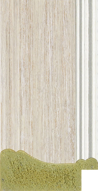 Light great art frame moulding with an inner silver edge