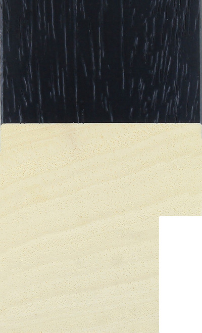 Flat Cube 54mm Black Woodgrain Wood Moulding
