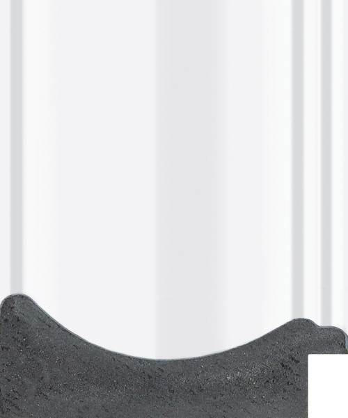 74mm Bright silver scoop prfolie mouldng for poster frames