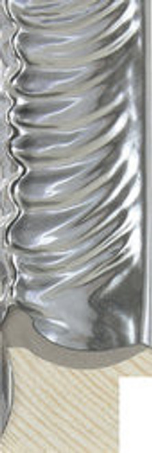 Gloss silver fancy picture frame moulding