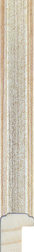 Slim antique silver wooden moulding with soft gold inner edge