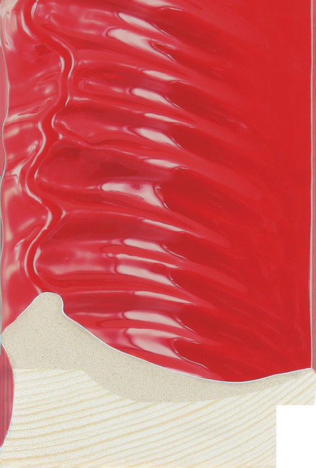 Storm 60mm Ornate Gloss Red Wood Moulding