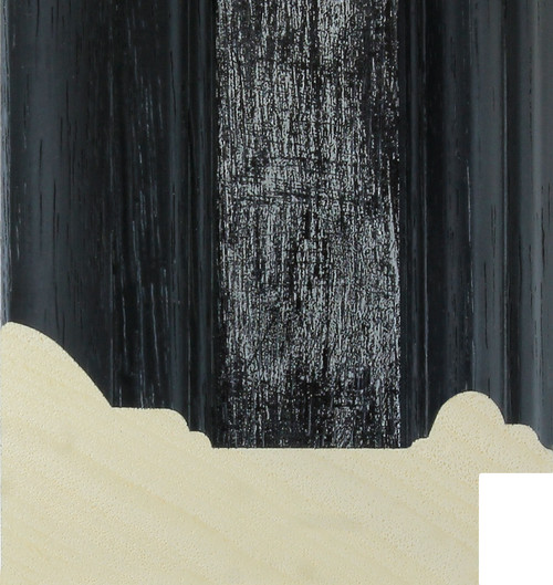 Galway 84mm Black Silver Distressing Wood Moulding