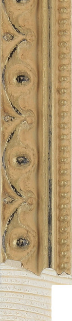 Charlotte 20mm Ornate Washed Gold  Wood Moulding