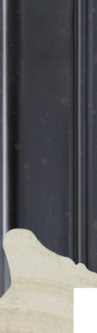 Narrow ebony black traditional picture frame moulding