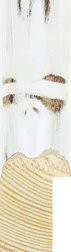 Distressed White bamboo picture frame moulding by the length