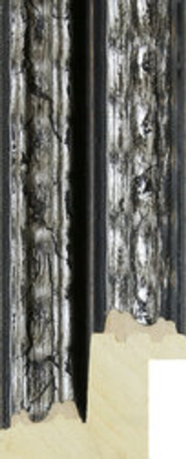 Rembrandt 34mm Ornate Ebony Silver Wood Moulding