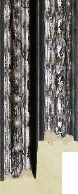Rembrandt 36mm Ornate Ebony Silver Wood Moulding