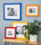 Colourful picture frame wall display