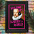 Funky print in matt black ornate wooden picture frame.
