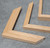 3 Corner samples of warm oak frames