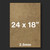 Brown 2.5mm MDF board for 24x18" frames