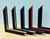 Group of frame samples , matt balck with various coloured edges