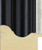 Wide 74mm matt black scoop frame moulding with antique silver edge