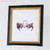 2 Stags rucking art print framed in Vienna 80mm distressed black picture frame.