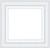 113mm wide Empty gloss white picture frame.