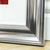 Close up of gloss silver frame