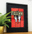 Poster framed in ebony black bamboo style picture frame