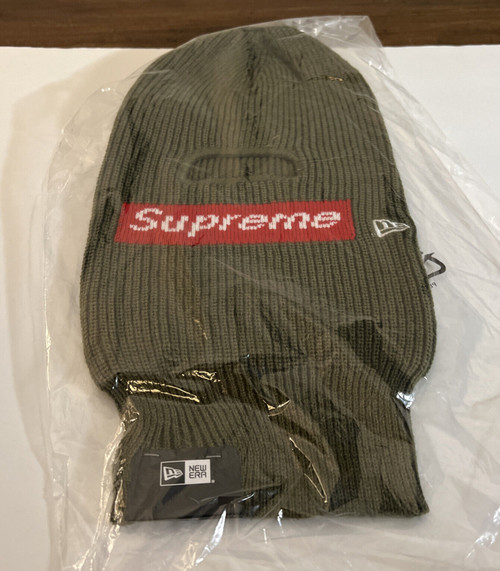 Supreme New Era Box Logo Balaclava Olive FW22 Week 13 - 100% Authentic