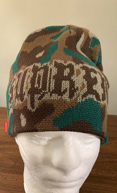 Supreme Paris Camo Beanie Woodland Camo FW20 Week 3 – Rare Streetwear Hat