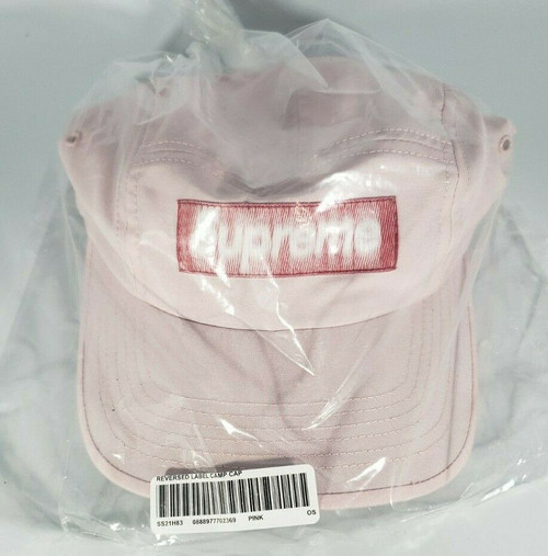 Supreme® Reversed Label Camp Cap Pink - SS21 Week 11 (100% Authentic)