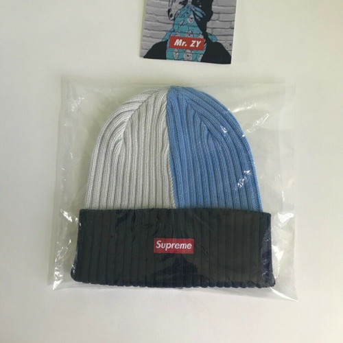 Supreme SS19 Overdyed Beanie - Multi-Color Ribbed Box Logo Hat