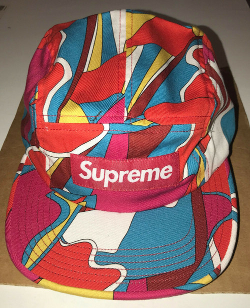 Supreme Abstract Multicolor Camp Cap with Red Box Logo – Limited Edition SS16