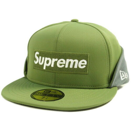 Supreme FW20 Olive Windstopper New Era Box Logo Cap with Earflaps