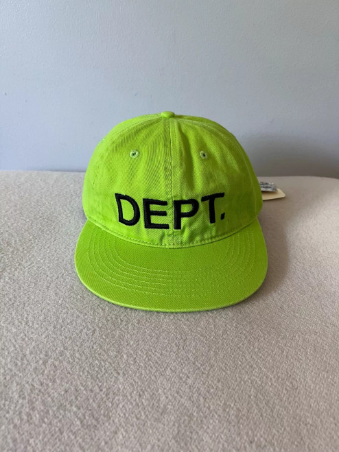 Gallery Dept Neon Green DEPT. Logo Embroidered Cap - Unisex Streetwear Hat