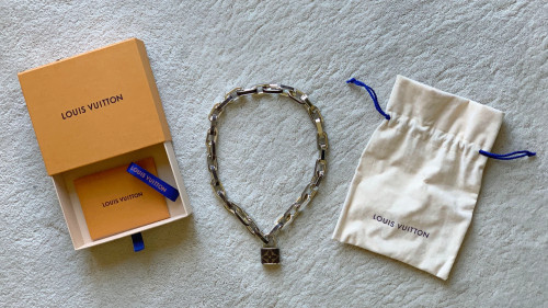 Louis Vuitton Monogram Lock Necklace – Rare 2017 Kim Jones Design, Authentic, Brand New