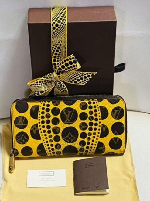 Authentic Louis Vuitton Yayoi Kusama Monogram Pumpkin Dot Long Wallet M60449 – Limited Edition, Luxury Designer Wallet