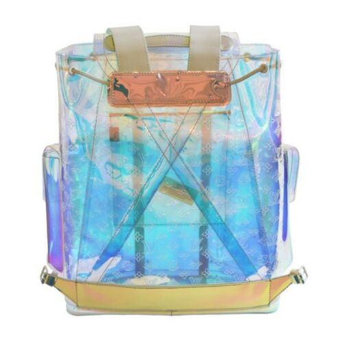 Authentic Louis Vuitton Christopher GM Backpack – Virgil Abloh Prism Clear PVC, Limited Edition 2019 SS Collection (354906)