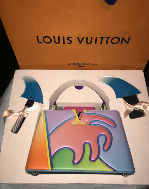 Louis Vuitton x Alex Israel ARTYCAPUCINES PM Bag 65/300 – Multicolor Wave Leather with Surfboard Comb & Mirror