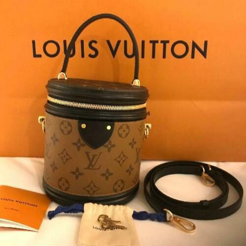 Brand New Louis Vuitton Cannes 2-Way Vanity Box Case M43986 – Authentic Monogram Reverse Canvas Handbag