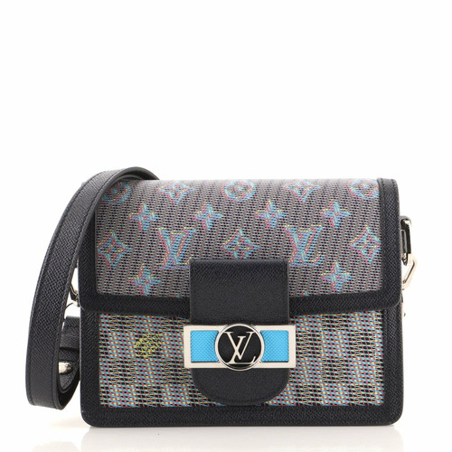 100% Authentic Louis Vuitton Dauphine Mini Shoulder Bag – Damier & Monogram Pop Canvas, Silver-Tone Hardware, New with Box & Tags