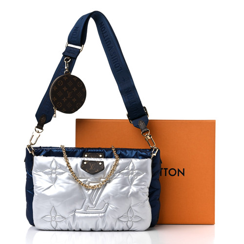 Louis Vuitton Maxi Multi Pochette Accessoires in Navy and Silver Econyl® with gold-tone hardware and modular components