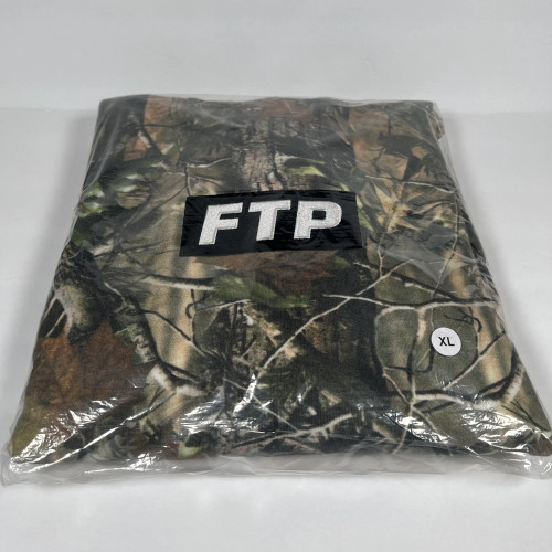 FTP Box Logo Pullover Hoodie Tree Camo Front View
