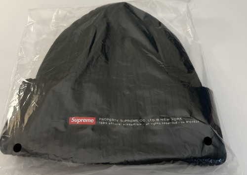 Supreme Property Label Beanie - Black: FW22 Week 6 Release (100% Authentic, Brand New)