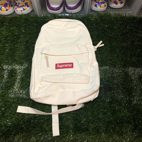 Supreme White Canvas Backpack
