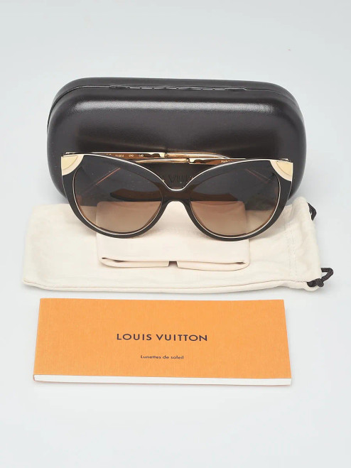 LOUIS VUITTON Black Acetate Frame Oversized Sunglasses Z0620W
