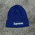 Supreme x New Era FW21 Box Logo Beanie - Washed Navy