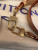 Louis Vuitton Purple Monogram Bag with Beige Leather & Matching Pouch