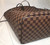 Louis Vuitton Neverfull Damier Ebene GM Tote Bag Set with Wristlet Pouch & Authentic Accessories