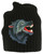 New Gucci Luxury Black Knit 100% Wool Beanie Hat with Wolf Appliqué