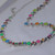 Louis Vuitton Flower Patterns Monogram Logo Neon Color Necklace & Choker